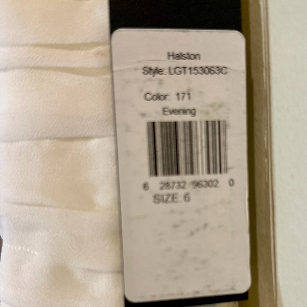 White Rouched Halter Sheath Dress - Picture 8 of 16